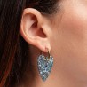 Boucles d'oreilles coeur - Bleu champagne