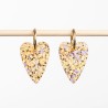 Boucles d'oreilles coeur - Pêche champagne