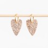 Boucles d'oreilles coeur - Nacré or
