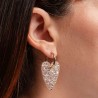 Boucles d'oreilles coeur - Nacré or