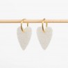 Boucles d'oreilles coeur - Nacré