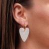 Boucles d'oreilles coeur - Nacré
