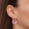 Boucles d'oreilles créoles Fleur - Barbiecore