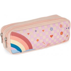 Plumier double - Arc-en-ciel