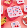 Set de 4 boîtes à tartines/goûter - Cerises