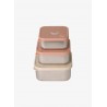 Set de 3 boites à lunch empilables en acier inoxydable - Ballerine