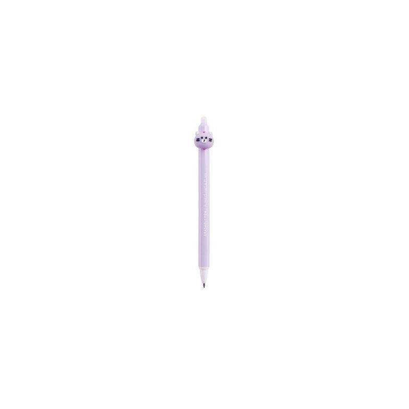 Stylo effaçable - Chat violet Stylo effaçable - Chat violet