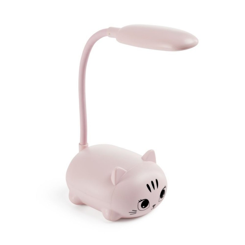 Lampe rechargeable Led - Chat rose