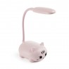 Lampe rechargeable Led - Chat rose