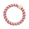 ByEloise bracelet élastique tissé étoile dorée - Sable rose