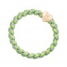 ByEloise bracelet élastique tissé coeur doré - Kiwi crush