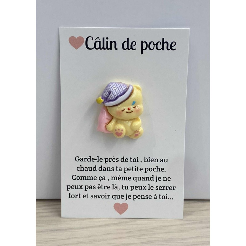 Carte Câlin de Poche - Ourson endormi Carte Câlin de Poche - Ourson endormi
