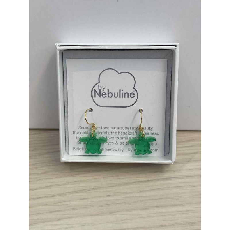 Boucles d'oreilles pendantes or et plexiglas - Tortue Boucles d'oreilles pendantes or et plexiglas - Tortue