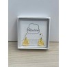 Boucles d'oreilles pendantes or et plexiglas - Canard