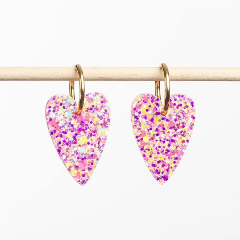 Boucles d'oreilles coeur - Barbiecore Boucles d'oreilles coeur - Barbiecore