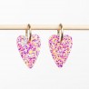 Boucles d'oreilles coeur - Barbiecore