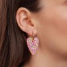 Boucles d'oreilles coeur - Barbiecore