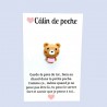 Carte Câlin de Poche - Ourson câlin rose
