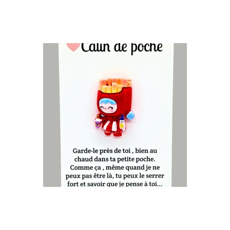 Carte Câlin de Poche - Nana frites Carte Câlin de Poche - Nana frites