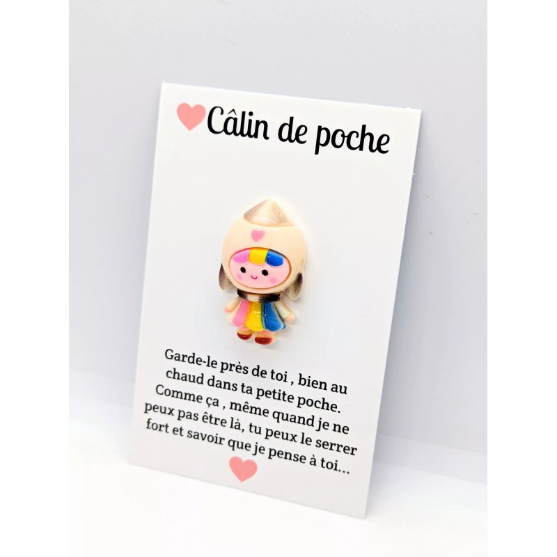 Carte Câlin de Poche - Nana fusée Carte Câlin de Poche - Nana fusée