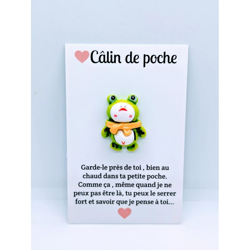 Carte Câlin de Poche - Grenouille verte Carte Câlin de Poche - Grenouille verte