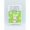 Carte Câlin de poche citation maternelle - Lapin