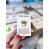 Carte Câlin de Poche - Chien noeud crème