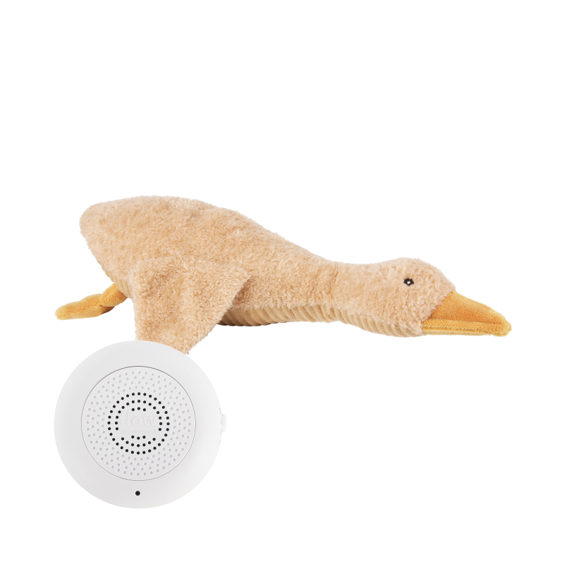 Peluche rechargeable bruits blancs - Liva l'oie marron