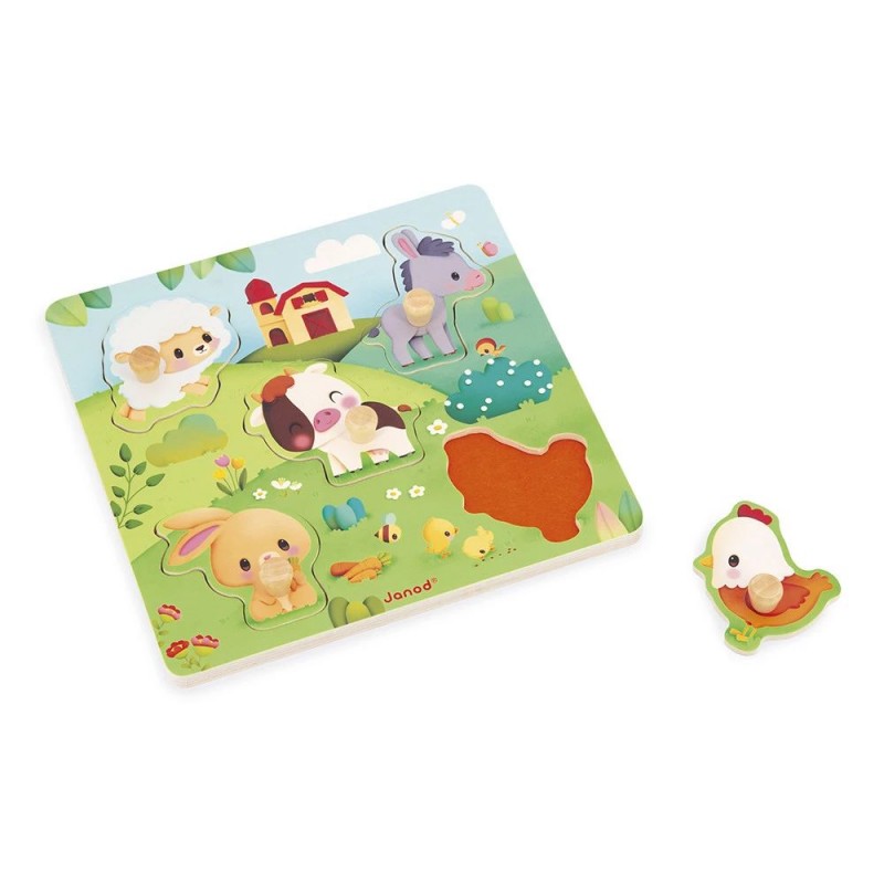 Puzzle tactile ferme 5 pièces Puzzle tactile ferme 5 pièces