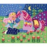 Set créatif mosaïques en mousse - Poneys et licornes