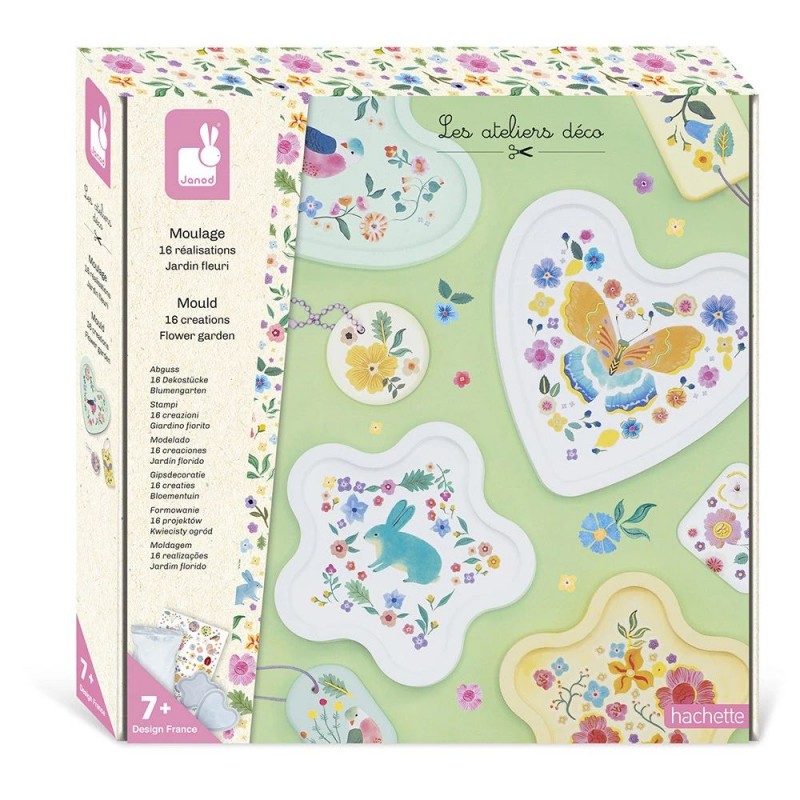 Kit créatif - 16 créations en moulage Jardin fleuri
