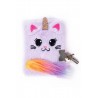 Journal intime peluche - Chat licorne