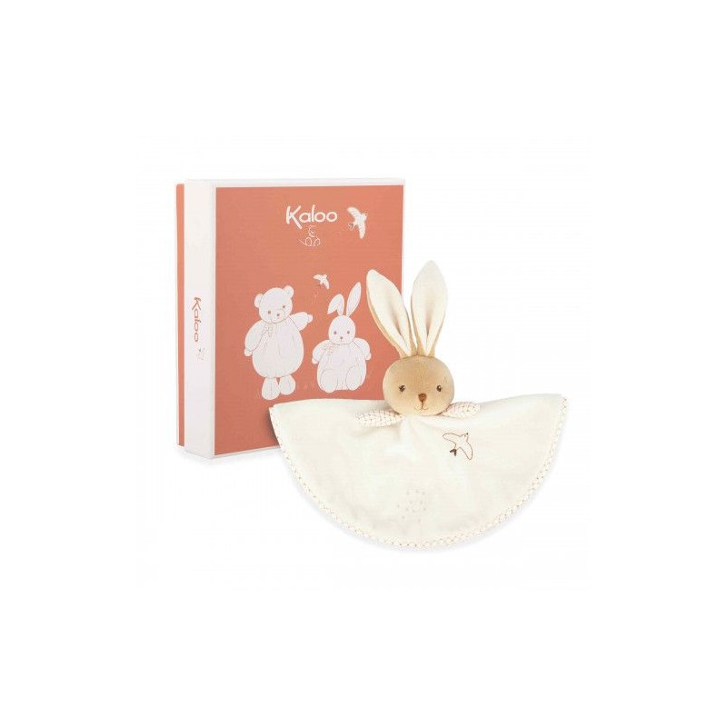 Doudou lapin rond - Crème