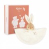 Doudou lapin rond - Crème