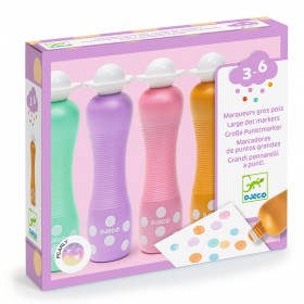 4 marqueurs gros pois - nacré
