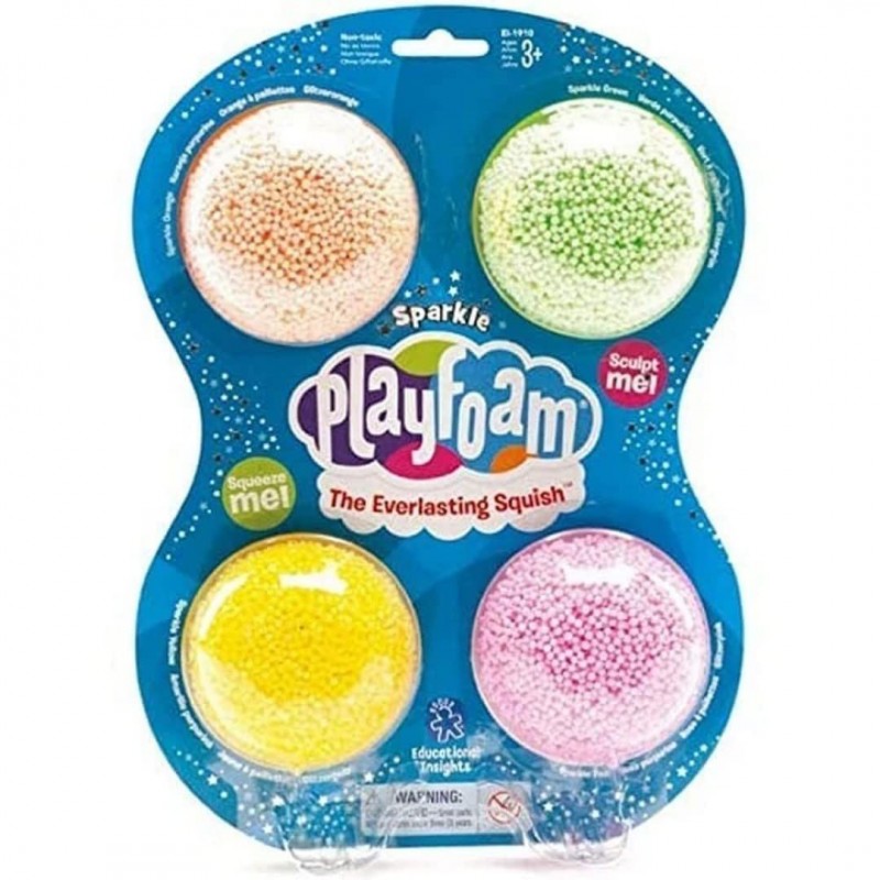 Pack de 4 balles squishy - Playfoam Sparkle