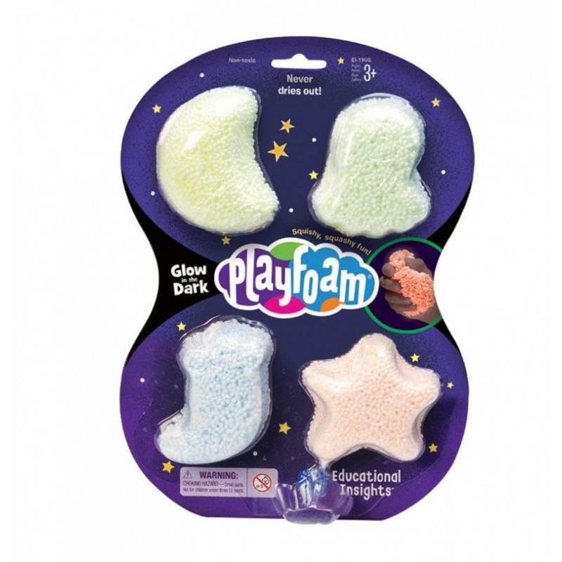 Pack de 4 formes squishy - Playfoam Glow in the dark