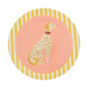 Assiette olympe rose et...