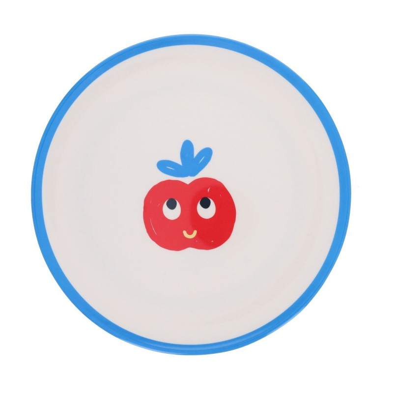 Assiette pomme rouge Vichy chéri Assiette pomme rouge Vichy chéri
