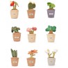 Doudou Botanique - Peluche plante verte pot violet