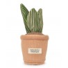 Doudou Botanique - Peluche plante verte rayures jaunes