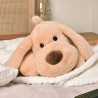 Peluche Les allongés strech - Chien beige 40 cm