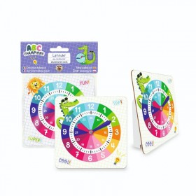 Horloge pédagogique en carton