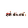 Tracteur de la ferme avec 2 remorques