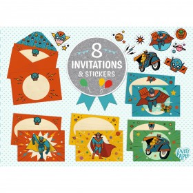 8 cartes d'invitations -...