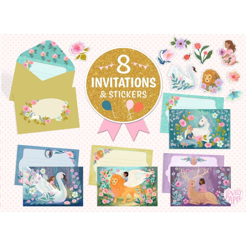 8 cartes d'invitations - Créatures merveilleuses 8 cartes d'invitations - Créatures merveilleuses