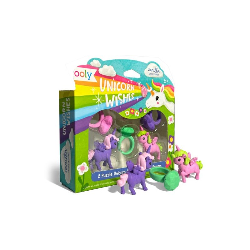 Set de 5 gommes parfumées - Licorne