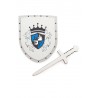 Ensemble d'accessoires - épée et bouclier bleus