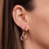 Boucles d'oreilles créoles mini coeur  - Champagne