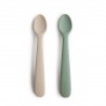 Set de 2 cuillères en silicone - bleu/sable